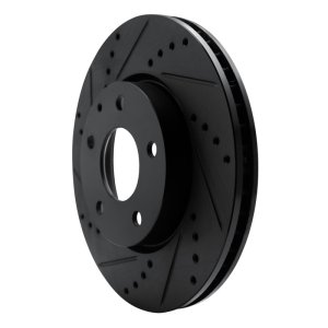 Mazda 3 Brake Rotor (1) - Front Left - R1 Concepts - Drilled & Slotted - Black - `19-`25